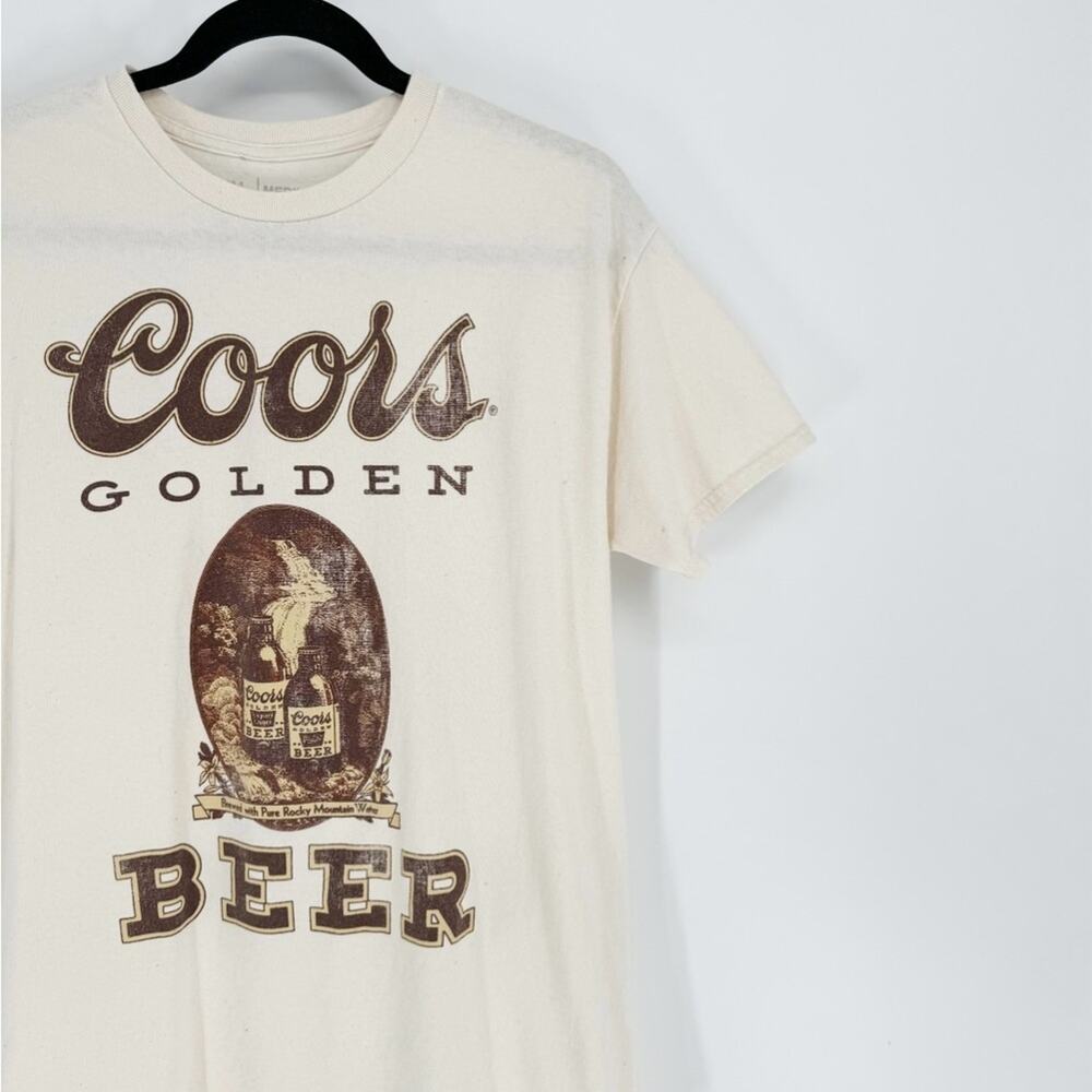 Coors Golden Beer Vintage Cream Unisex 100% Cotton Graphic Tee
